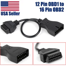 12 Pin OBD1 to 16 Pin OBD2 Convertor Adapter Cable For GM Diagnostic Scanner