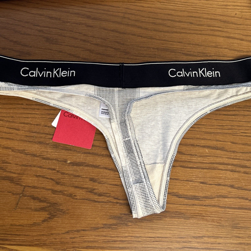 NUEVO CON ETIQUETAS Calvin Klein Mujer (X-LARGE) TANGA ALGODÓN MODERNO F3786-102 - Imagen 8 de 10