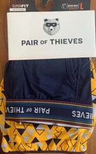2-Pack Pair of Thieves Super Fit Boxer Briefs Blue/Yellow *Large*