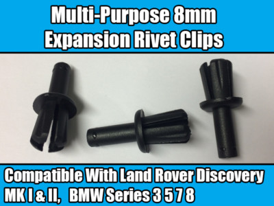 20x Clips For Land Rover Discovery MK I II 8mm Rivets A-Pillar ...