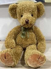 Vtg Russ Berrie Teddy Bear Plush GOLDY 16  Weighted Velour Paws