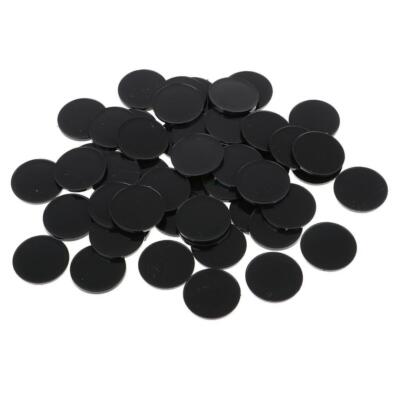 50 Stck. Runde Modell Basis Plattform Wargame Base 22 mm Tischspiele Accs Neu Schwarz