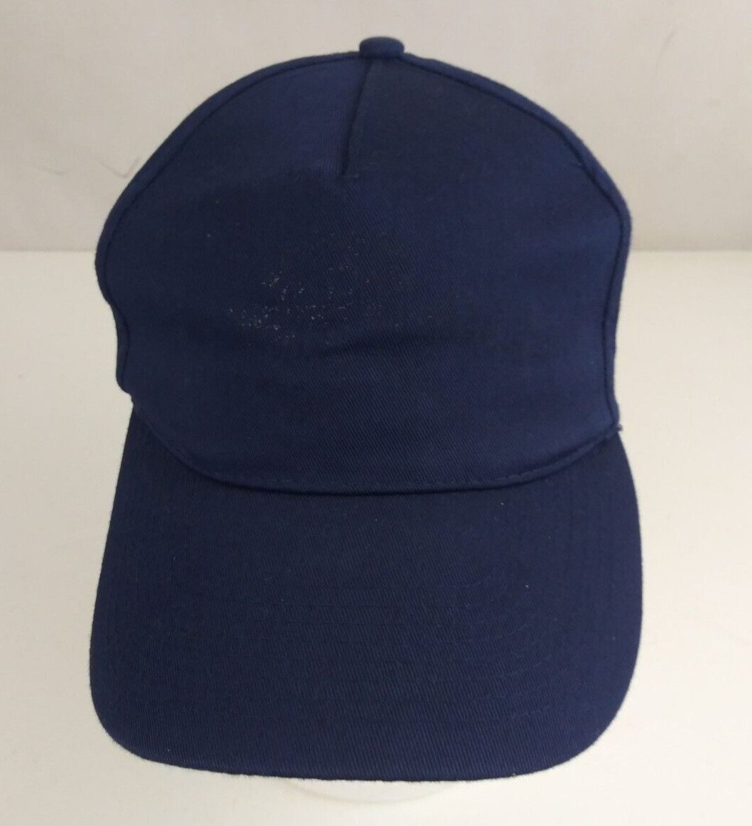 Solid Blue Unisex Embroidered Adjustable Baseball… - image 2