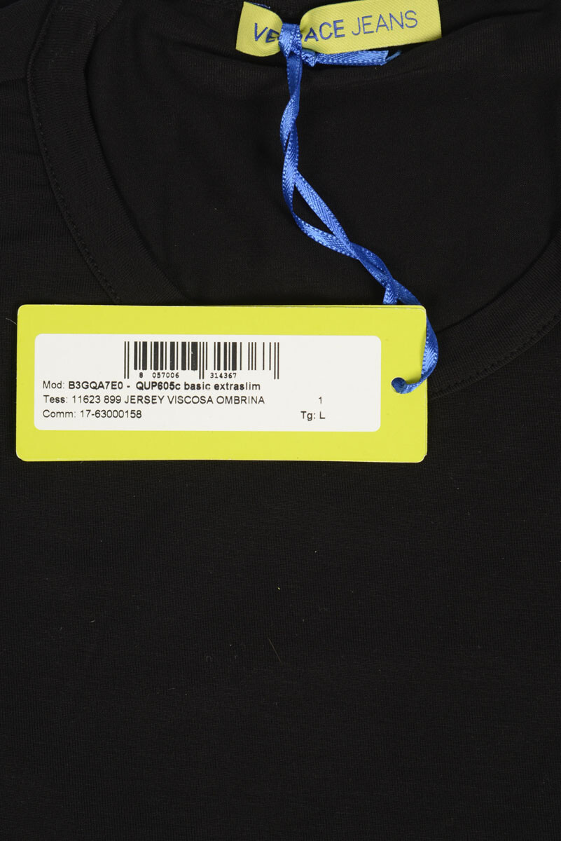 Versace Jeans T-Shirt EXTRASLIM Man Blacks B3GQA7E011623 899 Sz.L