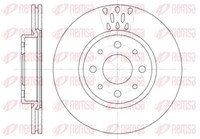 Remsa 2X Bremsscheibe Vorne Ø257 Mm BelüFtet FüR Fiat Grande Punto 199_ 1.4