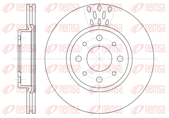 Remsa 2X Bremsscheibe Vorne Ø257 Mm BelüFtet FüR Fiat Grande Punto 199_ 1.4-image