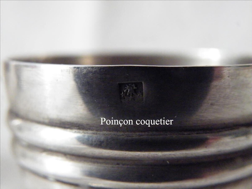 Lot 1 timbale & 1 coquetier métal argenté de communion 1958 + 4