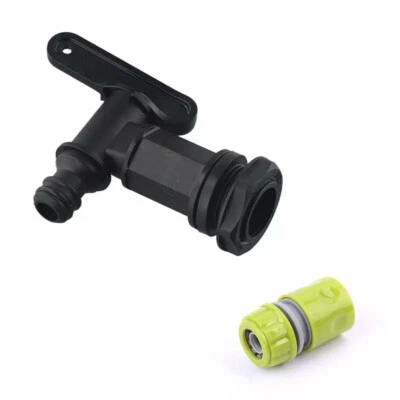 3/4 Wasserhahn Auslaufhahn IBC Regentonne Ersatz-Hahn, 1/2" Schlauchkupplung