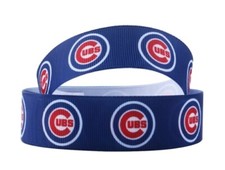 1 INCH 25mm Cubs GROSGRAIN RIBBON Hair Bow Supplies Chicago Baseball