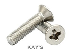 M5 (5mmØ) POZI COUNTERSUNK MACHINE SCREWS POZIDRIVE CSK BOLTS A2 STAINLESS STEEL