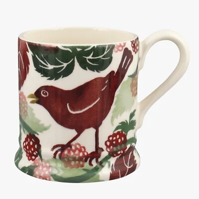 Emma Bridgewater Pottery - Blackberry Bird - 1/2 Pint Mug New First Quality