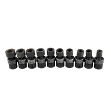 Matco Tools SBUPM106V 10pc 3/8" Dr. Metric 6pt ADV Universal Impact Socket Set