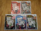 Just Dance Series Nintendo Wii 5 Game LOT COMPLETE with Manuals 1 2 3 4 2015 CIB