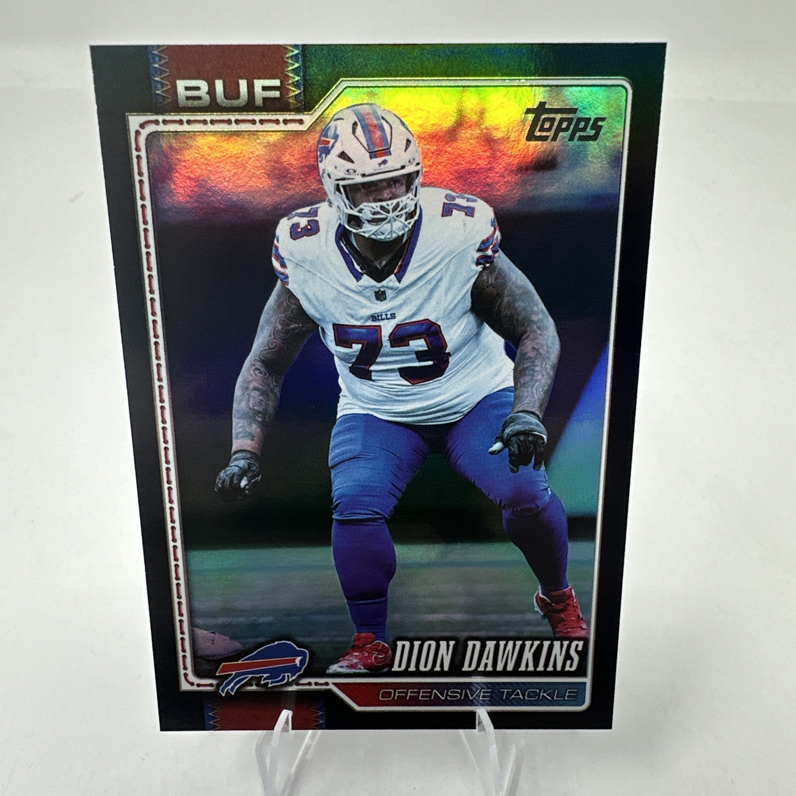 2026 Topps flagship Dion Dawkins #23 BLACK HOLO RARE /10 SSP 🔥🔥 Buffalo bills