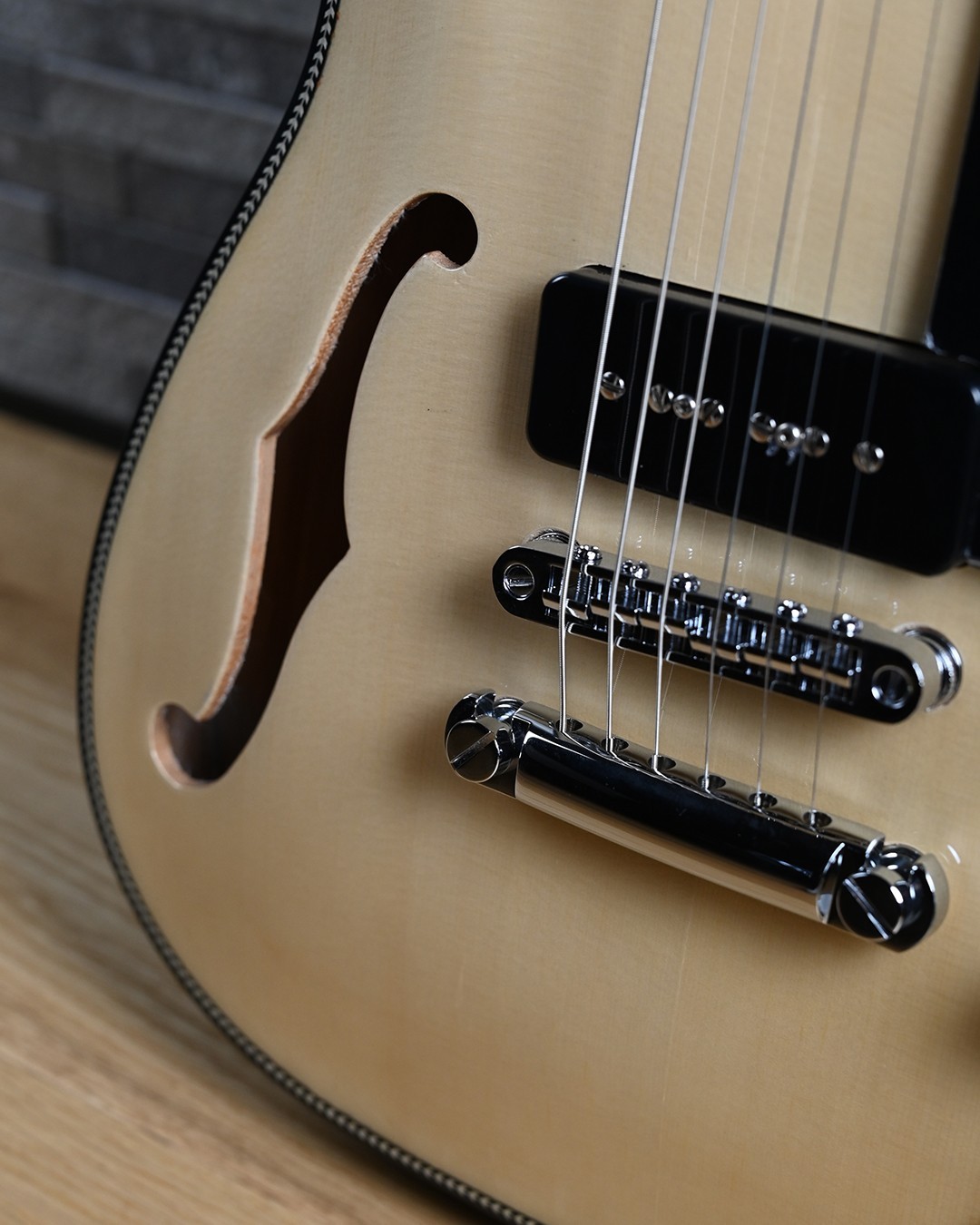 Bacchus Global Series BARON-JAZZ Alnico Natural Semi-Hollow Chitarra elettrica foto 3