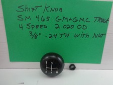 Shift Knob Sm465 Gm Gmc Truck 4 Speed 2.020 Od Jeep 38 24th With Nut