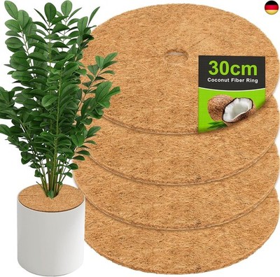 CELMAN Kokosmatte für Pflanzen - 4X Kokosscheibe, Winterschutz Wurzelschutz, 
