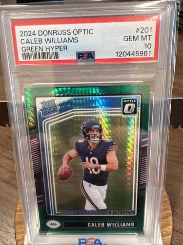 2024 Panini Donruss Optic - Rated Rookie Caleb Williams #201 Green Hyper Prizm