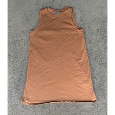 Old Navy Brown Cotton Sleeveless Crew Neck Shift Mini Dress Small