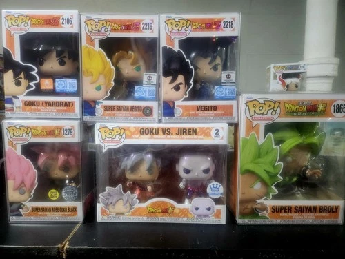 Funko Pop! Dragon Ball Z Chalice Exclusive Glow Chase Goku, Vegito, Broly, Jiren