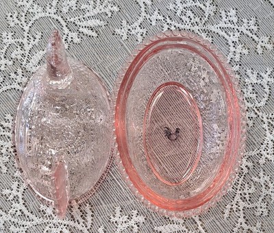 Pink Hen On Nest Original Rose's Closet W/Box & Sticker, Small