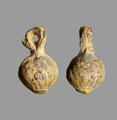 CERTIFIED Authentic Antiquity Hellenistic Bronze Amulet Pendant 18mm Ancient