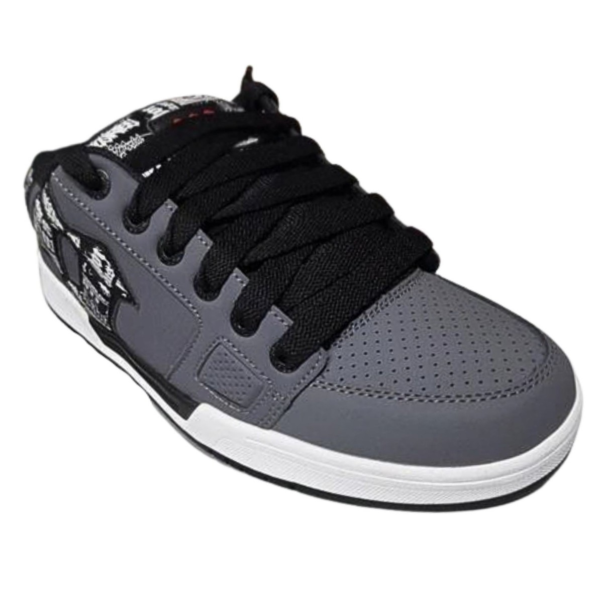 World Industries Mens Prime Skateboard Shoes, Gray/Black/Red  display picture 2