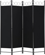 FDW 4 Panel Room Divider and Folding Portable Partition Screen, 6FT Wall Divider