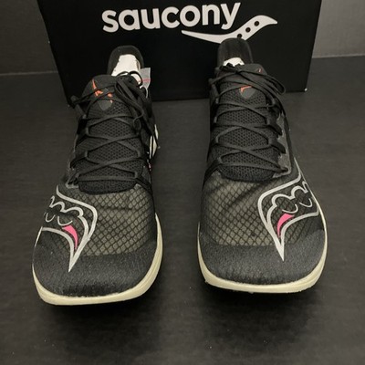 Saucony Terminal VT Spikes Men's Track Shoes S29101-85 Blk/Vizi - Sz 14  W/Tote