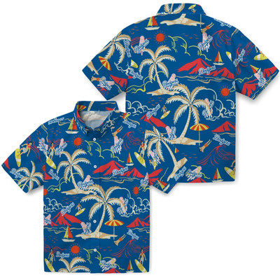 Los Angeles Baseball Team Dodgerss Hawaiian Casual Button Down Shirt Unisex