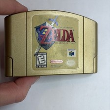 NICE Legend Of Zelda Ocarina of Time N64 Gold Collectors Edition Nintendo 64