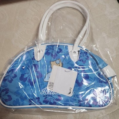 Hello Kitty SPINNS Enamel Bag Tan Hibiscus Limited Y2K Kawaii New