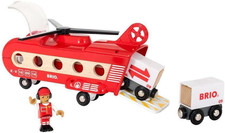 World 33886 - Cargo Helicopter - Premium Wooden Train Toy Safe and Durable