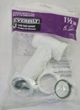 NEW Everbilt 1-1/2 in. White Plastic Sink Drain Center Outlet Waste Slip-Joint T