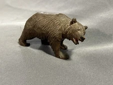 Antique German/ Swiss/ Black Forest or Brienz Carved Wood Bear Glass Eyes