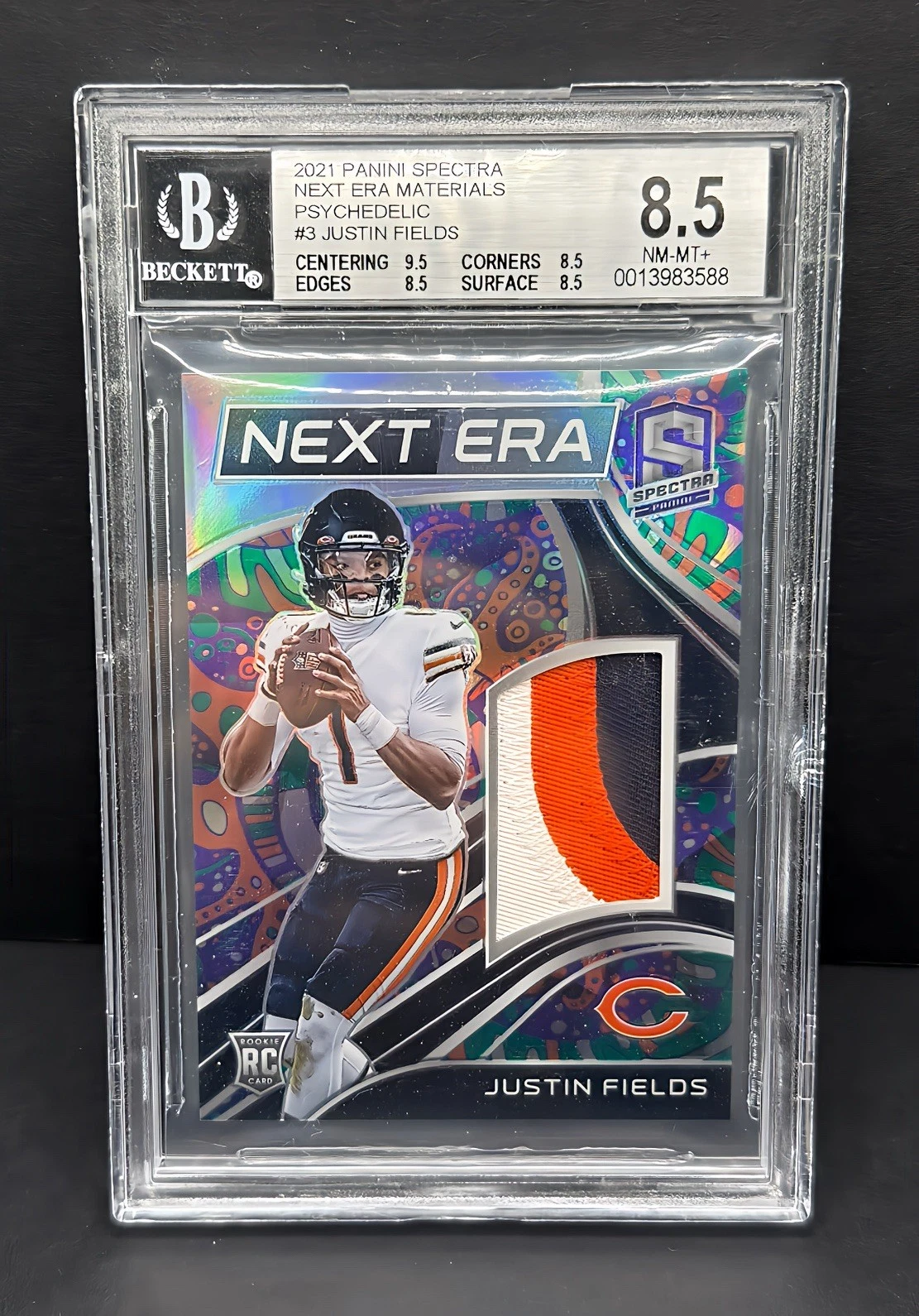 Justin Fields Panini Spectra Next ERA Relics #NEJF Psychedelic