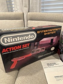 Nintendo NES Action Set Complete CIB Mario Duck Hunt Burai Fighter  & others