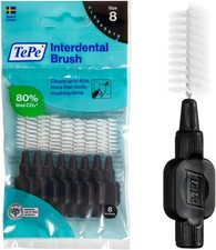 TePe Original Interdental Brushes Black ISO 8 1.5mm 8 Pack Plaque Cleaner