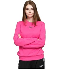 Image of Reebok Womens Classic Small Logo Sweatshirt, Pink, Small