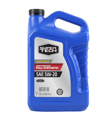 High Mileage Full Synthetic SAE 5W-20 Motor Oil, 5 Quarts, Enhanced Engine Care