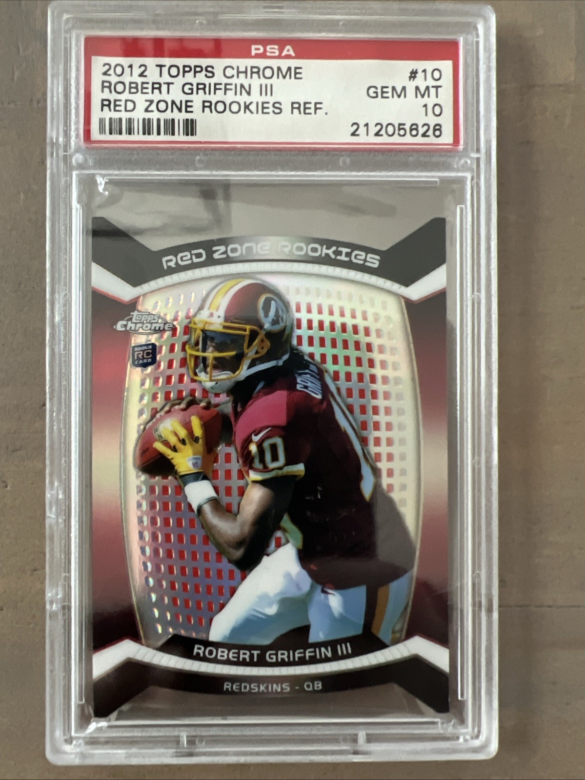 Robert Griffin III Topps Chrome Red Zone Rookies Refractor #10 Base