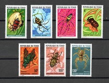 Insekten Briefmarken Lot 1972/1974 Republik Tschad. Postfrisch.