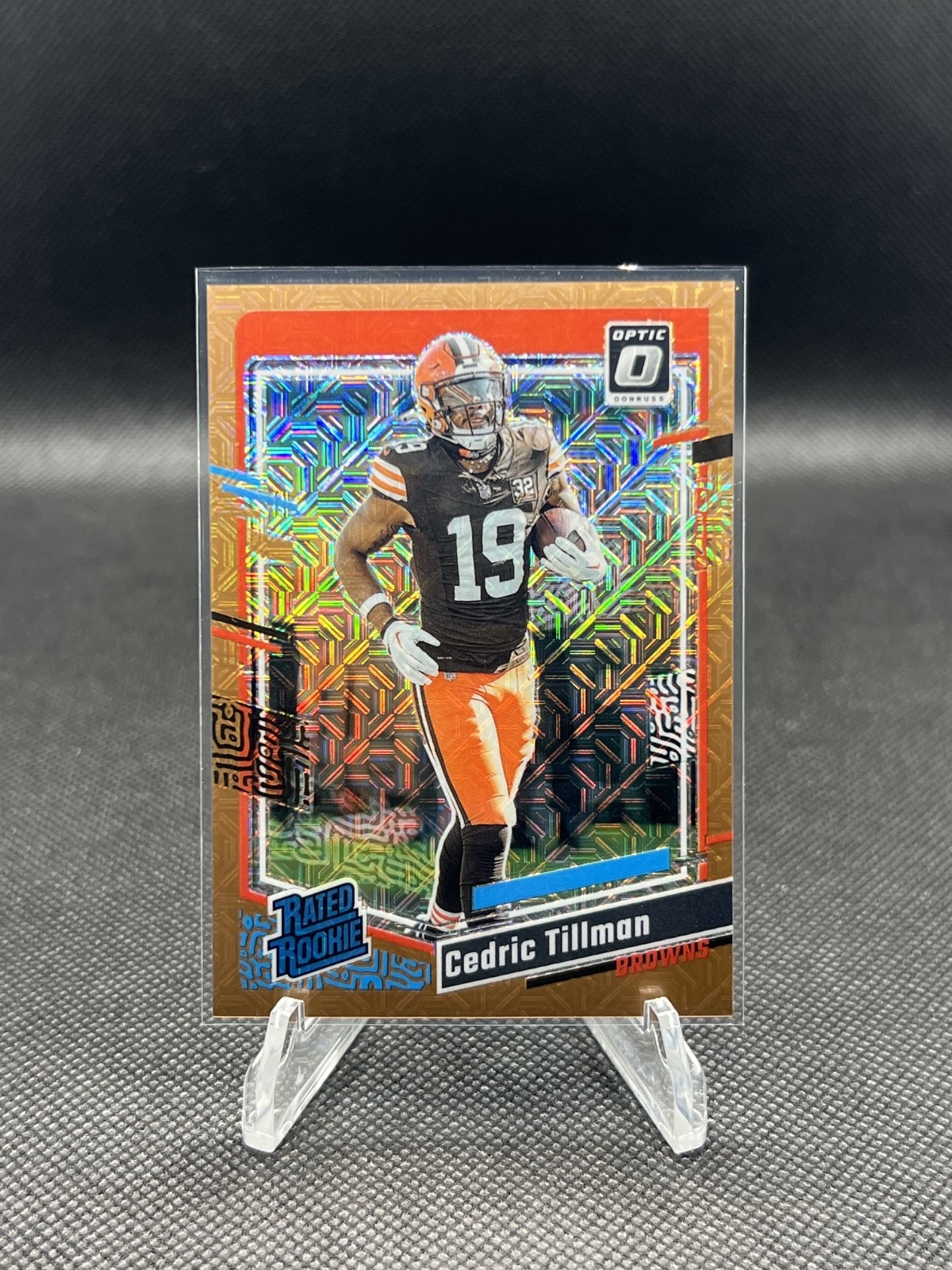 2023 Donruss Optic Rookie Bronze Mojo Prizm /35 #224 Cedric Tillman RC Browns
