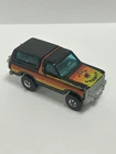 Vintage 1980 Hot Wheels Diecast 1/64 Scale Black Ford Bronco w/ Motorycle