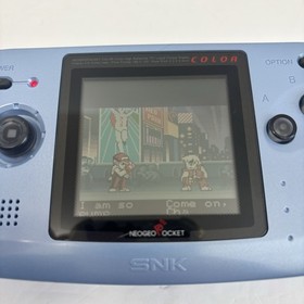 Neo Geo Pocket Color SNK Platinum Blue Handheld Console with Game Tested & Works