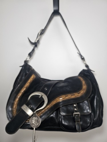 Christian Dior Gaucho Vintage Leather Shoulder Bag –Authentic, Card Included