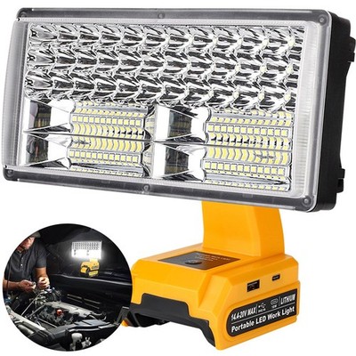Cordless LED Work Light for Dewalt 18V 20V Li-ion Battery 50W 4200LM Floodlight