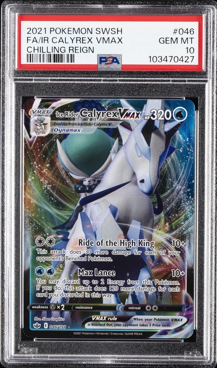 2021 #046 FULL ART/ICE RIDER CALYREX VMAX PSA 10 | eBay