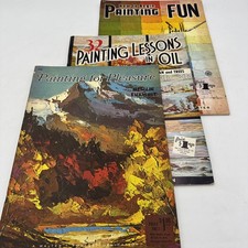Lot of 3 Vintage Walter Foster Art Instruction Books 1960s Mid Century Oil Paint