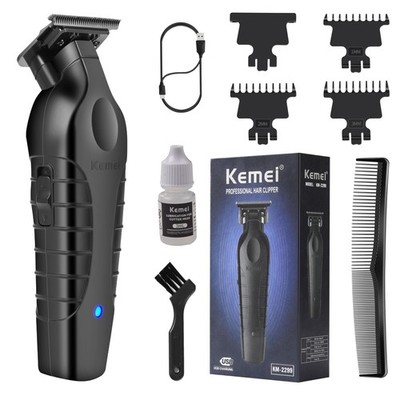 KEMEI 2299 Professional Hair/Beard Trimmer for Men Zero Gapped Hair Black 